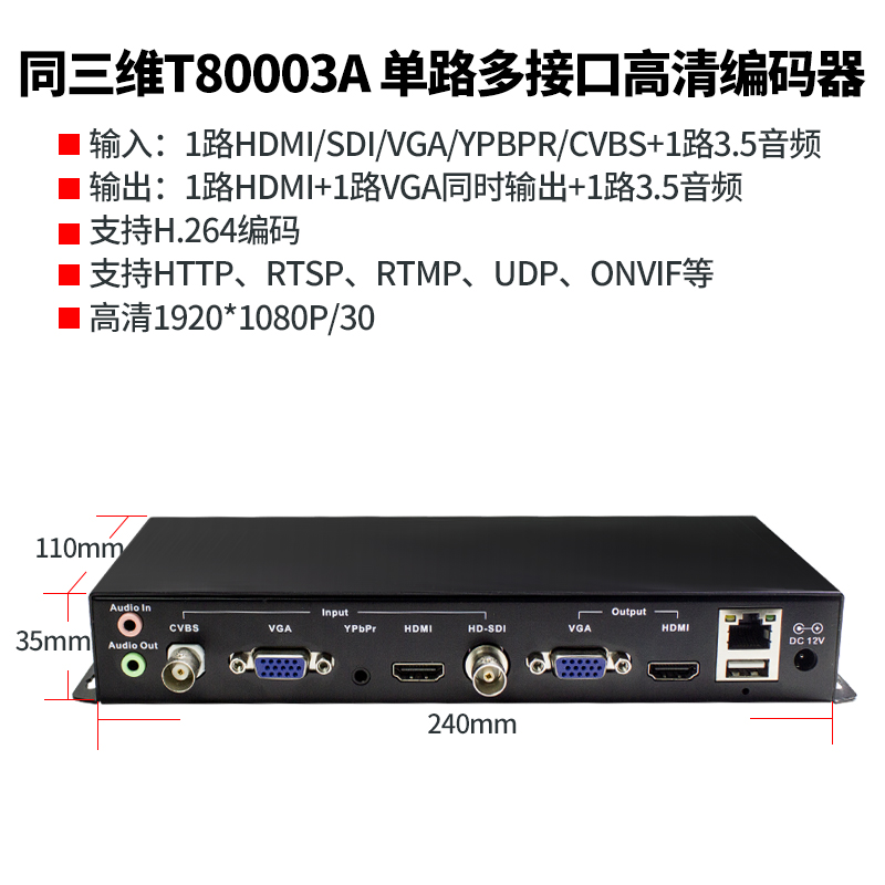 T80003A H.264多接口编码器简介